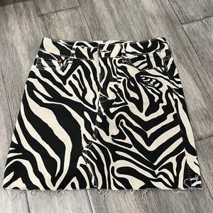 Zara zebra print skirt